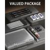 imageNicpro 3 Pack 2mm Mechanical Pencils Set with Case 33 Graphite Lead Refills 4B 2B HB 2H 4H 36 Colored Lead Erasers Weatherproof Metal Barrel Heavy Duty Carpenter Pencil For Drawing Sketching1 Count Pack of 3