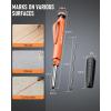 imageNicpro 3 Pack Carpenter Pencil Set with Sharpener ampamp Finger Grip Mechanical Woodworking Pencils with 39 Refills Red Black Yellow Deep Hole Marker Heavy Duty Construction Pencils  With Case1 PACK