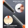 imageNicpro 3 Pack Carpenter Pencil Set with Sharpener ampamp Finger Grip Mechanical Woodworking Pencils with 39 Refills Red Black Yellow Deep Hole Marker Heavy Duty Construction Pencils  With Case1 PACK