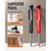 imageNicpro 3 Pack Carpenter Pencil with Sharpener ampamp Holder Mechanical Carpenter Pencils with 39 Refills Red Black Yellow Heavy Duty Construction Pencils Woodworking Pencils for Contractor Architect2 Pack