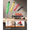 imageNicpro 3 Pack Carpenter Pencil with Sharpener ampamp Holder Mechanical Carpenter Pencils with 39 Refills Red Black Yellow Heavy Duty Construction Pencils Woodworking Pencils for Contractor Architect4 Pack