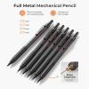 imageNicpro 30PCS Black Metal Mechanical Pencil Set in Leather Case Art Drafting Pencil 05 07 09 mm 2mm Lead Pencil Holders for Sketching Drawing With 16 Tube 6B 4B 2B HB 2H 4H ColorsLead RefillsBlack