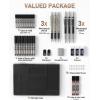 imageNicpro 35PCS Art Mechanical Pencil Set 3 PCS Metal Drafting Pencil 05 mm ampamp 07 mm ampamp 09 mm ampamp 3 PCS 2mm Lead Holder 6B 4B 2B HB 2H 4H Colors For Sketching Drawing With 20 Tube Lead Refills CaseBlack