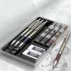 imageNicpro 4 PCS Premium 20 mm Mechanical Pencils Set 108 Colored ampamp Black HB 2B Lead Refills Art Metal 2mm Carpenter Pencil with 2 Erasers 2 Sharpeners for Drafting Sketching Drawing with Case