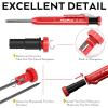imageNicpro 4 Pack Carpenter Pencil with Sharpener Mechanical Carpenter Pencils with 52 Refills Construction Pencil Heavy Duty Woodworking Pencils for Architect Red Black Yellow BlueBlack Red