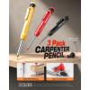 imageNicpro 4 Pack Carpenter Pencil with Sharpener Mechanical Carpenter Pencils with 52 Refills Construction Pencil Heavy Duty Woodworking Pencils for Architect Red Black Yellow BlueBlack Red Yellow