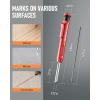 imageNicpro 4 Pack Carpenter Pencil with Sharpener Mechanical Carpenter Pencils with 52 Refills Construction Pencil Heavy Duty Woodworking Pencils for Architect Red Black Yellow BlueBlack Red