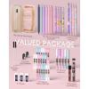 imageNicpro 47PCS Aesthetic School Supplies in Big Capacity Pen Case Cute Pastel Mechanical Pencils 05 07 09 ampamp 2mm Lead Holder with 25 Tube Lead Refills 4B 2B HB 2H Color Erasers for Student Writing