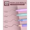 imageNicpro 47PCS Aesthetic School Supplies in Big Capacity Pen Case Cute Pastel Mechanical Pencils 05 07 09 ampamp 2mm Lead Holder with 25 Tube Lead Refills 4B 2B HB 2H Color Erasers for Student Writing