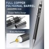 imageNicpro 6PCS Metal Mechanical Pencil Set Full Copper Drafting Pencil 03 05 07 09 mm ampamp 2PCS 2mm Graphite Lead Holder4B 2B HB 2H For Art Sketching Drawing With Lead Refills Eraser CaseBlack
