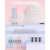 imageNicpro 6PCS Pastel Mechanical Pencil Set 05 ampamp 07 mm with 12 tubes HB Lead Refills 3 Erasers 9 Eraser Refills For School Writing Drawing Sketching 3 Colors  With Case09mm