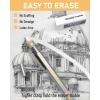 imageNicpro Blocky Gear 09 mm Mechanical Pencils Set in Case Metal Pencil with 09mm HB Lead Refills Eraser for Professional ampamp Adult Art Writing Drafting Drawing09mm