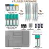 imageNicpro Blocky Gear Art Mechanical Pencil Set with Case 36PCS Metal Mechanical Pencils 05 07 09mm ampamp 2mm Lead Holder for Drawing Sketching with 20 Tubes 6B 4B 2B HB 2H 4H Colors Lead Refills6 PACK