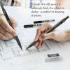 imageNicpro Metal 20 Mechanical Pencil Set with Case 3 PCS Drafting Lead Holder with 10 Tubes 2mm Graphite Lead RefillHB 2H 4H 2B 4B ampampColors Sharpeners Erasers for Artist Writing Drawing SketchingBlack