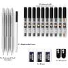 imageNicpro Metal 20 Mechanical Pencil Set with Case 3 PCS Drafting Lead Holder with 10 Tubes 2mm Graphite Lead RefillHB 2H 4H 2B 4B ampampColors Sharpeners Erasers for Artist Writing Drawing SketchingSilver