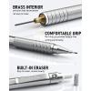 imageNicpro Metal Mechanical Pencil Set 5 PCS Art Drafting Pencils 03 05 07 09 mm ampamp 2mm Graphite Lead Holder For Sketching Drawing With 9 Tubes 4B 2B HB 2H Colors Lead Refills Erasers CaseSilver