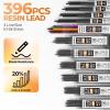 imageNicpro Metal Mechanical Pencil Set 5 PCS Art Drafting Pencils 03 05 07 09 mm ampamp 2mm Graphite Lead Holder For Sketching Drawing With 9 Tubes 4B 2B HB 2H Colors Lead Refills Erasers CaseBlack