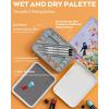 imageNicpro Miniature Painting Kit with Wet Palette ampamp 11PCS Detail Paint Brushes Drybrush 100PCS Wet Pallet Paper 4PCS Sponge Brush Holder Mixing Paint Saver Palette for Warhammer 40K Model PaintingWhite