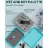 imageNicpro Miniature Painting Kit with Wet Palette ampamp 11PCS Detail Paint Brushes Drybrush 100PCS Wet Pallet Paper 4PCS Sponge Brush Holder Mixing Paint Saver Palette for Warhammer 40K Model PaintingBlue
