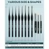 imageNicpro Miniature Painting Kit with Wet Palette ampamp 11PCS Detail Paint Brushes Drybrush 100PCS Wet Pallet Paper 4PCS Sponge Brush Holder Mixing Paint Saver Palette for Warhammer 40K Model PaintingBlue