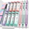 imageNicpro 05 mm Metal Mechanical Pencil Set 3PCS MP1000 Artist Lead Pencils With 480PCS HB 2B Lead Refills Erasers Pastel Aesthetic Mechanical Pencils for School Supplies Writing Drawing Sketching05mm