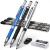 imageNicpro 11 Pieces 2mm Mechanical Pencil Set 3 PCS Carpenter Drafting Pencil 20 mm for Art Drawing Writing Sketching Construction with 6 Tube PreSharpen HB ampamp 2B Refill Eraser SharpenerBlack