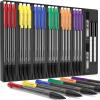 imageNicpro 24 PCS 09 mm Mechanical Pencil Set Color Pencil Clips Design Drafting Pencil with 09mm HB Lead Refills 12 Eraser Refills for Kids Girls Student Writing Drawing Sketching School