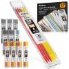 imageNicpro 24 Pieces Carpenter Pencil Lead Refills 28mm Lead Refill for Mechanical Carpenter Pencil Break Resistant 28 mm Leads for Construction Pencils Woodworking Pencil BlackBlack and Color