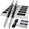 imageNicpro 2mm Metal Mechanical Pencil Set 2PCS Lead Holder 20 mm Marker Artist Carpenter Pencils with 120 Graphite Lead Refill HB 2H 4H 2B 4B ampamp Color 2 Eraser for Drafting Drawing Writing Sketching2 Pack 2MM