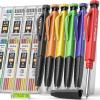imageNicpro 3 Pack Carpenter Pencil Set with Sharpener ampamp Finger Grip Mechanical Woodworking Pencils with 39 Refills Red Black Yellow Deep Hole Marker Heavy Duty Construction Pencils  With Case6 PACK