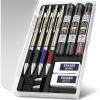 imageNicpro 4 PCS Premium 20 mm Mechanical Pencils Set 108 Colored ampamp Black HB 2B Lead Refills Art Metal 2mm Carpenter Pencil with 2 Erasers 2 Sharpeners for Drafting Sketching Drawing with Case