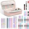 imageNicpro 47PCS Aesthetic School Supplies in Big Capacity Pen Case Cute Pastel Mechanical Pencils 05 07 09 ampamp 2mm Lead Holder with 25 Tube Lead Refills 4B 2B HB 2H Color Erasers for Student Writing