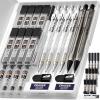 imageNicpro 6 PCS Art Mechanical Pencils Set with Case Drafting Pencil 03 ampamp 05 ampamp 07 ampamp 09 mm and 2mm Lead Holder 4B 2B HB 2H For Art Writing Sketching DrawingWith Lead Refills Erasers Sharpener