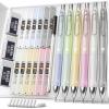 imageNicpro 6PCS Pastel Mechanical Pencil Set 05 mm Cute Mechanical Pencils with Comfort Grip with 12 Tubes HB Lead Refill 3 Eraser 9 Eraser Refills for Student Writing Drawing Sketching with Case09