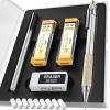 imageNicpro Blocky Gear 09 mm Mechanical Pencils Set in Case Metal Pencil with 09mm HB Lead Refills Eraser for Professional ampamp Adult Art Writing Drafting Drawing09mm