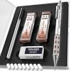 imageNicpro Blocky Gear 09 mm Mechanical Pencils Set in Case Metal Pencil with 09mm HB Lead Refills Eraser for Professional ampamp Adult Art Writing Drafting Drawing03mm