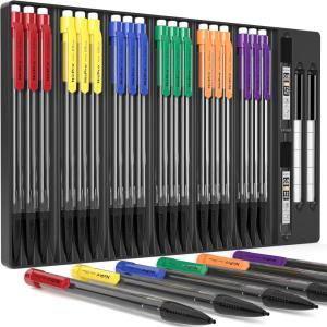 imageNicpro 24 PCS 09 mm Mechanical Pencil Set Color Pencil Clips Design Drafting Pencil with 09mm HB Lead Refills 12 Eraser Refills for Kids Girls Student Writing Drawing Sketching School