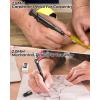 imageNicpro 15 Pack Carpenter Pencil Set with Sharpener Mechanical Carpenter Pencils with 40 Refill Automatic Center Punch and Carbide Scribe Tool Heavy Duty Construction Pencil for ArchitectWith Case18 Pack