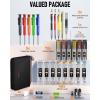 imageNicpro 31 Pack Carpenter Pencil Set with Sharpener Mechanical Carpenter Pencils with 128PCS Refills and Carbide Scribe Tool Heavy Duty Construction Pencils for Architect WoodworkingWith Canvas Case