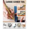 imageNicpro 31 Pack Carpenter Pencil Set with Sharpener Mechanical Carpenter Pencils with 128PCS Refills and Carbide Scribe Tool Heavy Duty Construction Pencils for Architect WoodworkingWith Canvas Case