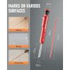 imageNicpro 5 Pack Carpenter Pencil with Sharpener Mechanical Pencils Set with 41 Refills Red Black Yellow White Green Blue Deep Hole Marker Construction Heavy Duty Woodworking Pencils  With Case5 PACK