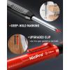 imageNicpro 5 Pack Carpenter Pencil with Sharpener Mechanical Pencils Set with 41 Refills Red Black Yellow White Green Blue Deep Hole Marker Construction Heavy Duty Woodworking Pencils  With Case5 PACK
