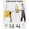 imageNicpro Folding Easels for Display 2 Pack 63 Inch Metal Floor Easel Stand Tripod Black Portable for Artist Poster Wedding with Carry Bag6