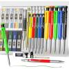 imageNicpro 15 Pack Carpenter Pencil Set with Sharpener Mechanical Carpenter Pencils with 40 Refill Automatic Center Punch and Carbide Scribe Tool Heavy Duty Construction Pencil for ArchitectWith Case27 Pack