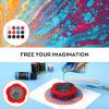 imageNicpro 123 Pack Metallic Acrylic Pouring Paint Set 19 Colors 2oz  60ml bottle Ready to Pour Acrylic Paint Supplies ampamp PreMix High Flow for Canvas ampamp Paper Rocks Wood and DIY Painting