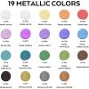 imageNicpro 123 Pack Metallic Acrylic Pouring Paint Set 19 Colors 2oz  60ml bottle Ready to Pour Acrylic Paint Supplies ampamp PreMix High Flow for Canvas ampamp Paper Rocks Wood and DIY Painting