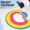imageNicpro 14 Colors 845oz Acrylic Pour Paint Supplies Kit Large Volume Premixed High Flow Painting Bulk Set with Canvas Wood Natural Slices Pouring Oil Tools Gloves Strainer Cups for Beginner DIY24 Colors