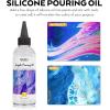 imageNicpro 14 Colors 845oz Acrylic Pour Paint Supplies Kit Large Volume Premixed High Flow Painting Bulk Set with Canvas Wood Natural Slices Pouring Oil Tools Gloves Strainer Cups for Beginner DIY24 Colors