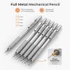 imageNicpro 35PCS Black Metal Mechanical Pencils Set in Case Art Drafting Pencil 05 07 09 mm ampamp 3PCS 2mm Graphite Lead Holder for Drawing Sketching With 20 Tube Lead Refills6B 4B 2B HB 2H 4H ColorsSilver