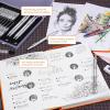 imageNicpro 35PCS Black Metal Mechanical Pencils Set in Case Art Drafting Pencil 05 07 09 mm ampamp 3PCS 2mm Graphite Lead Holder for Drawing Sketching With 20 Tube Lead Refills6B 4B 2B HB 2H 4H ColorsSilver